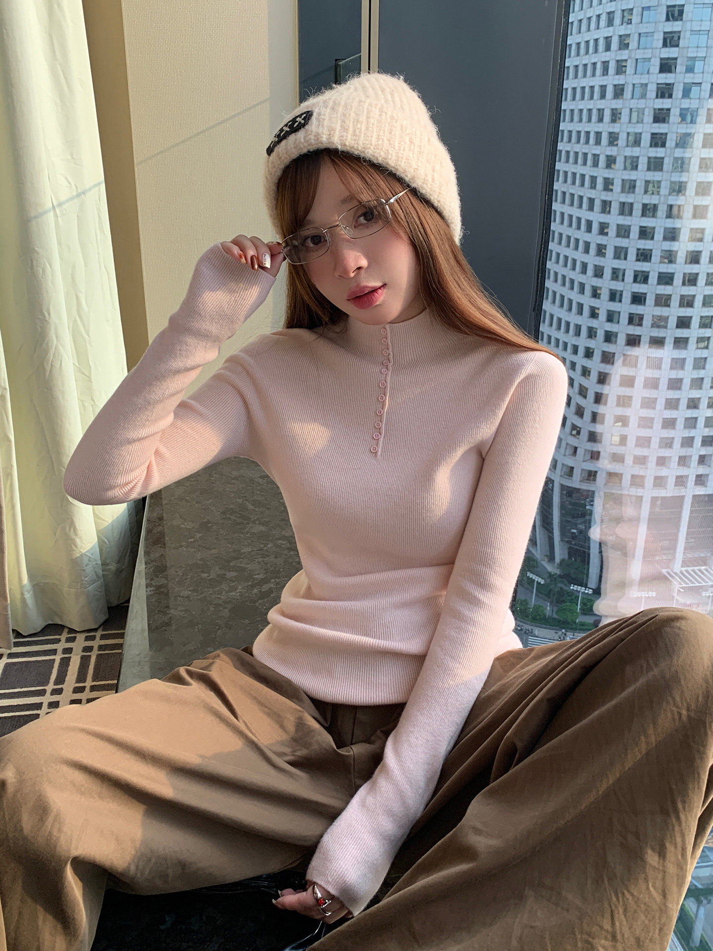 Women's 2026 Autumn Winter Half High Neck Knit Top Soft Warm Base Layer - Image 4